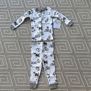 Burt’s Bees Baby 12month Pajama Set- doodle dogs *NWT